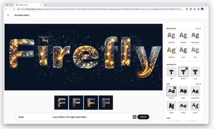 Adobe发布生成式AI工具Firefly:人工智能帮你做图 Adobe发布生成式AI工具Firefly:人工智能帮你做图